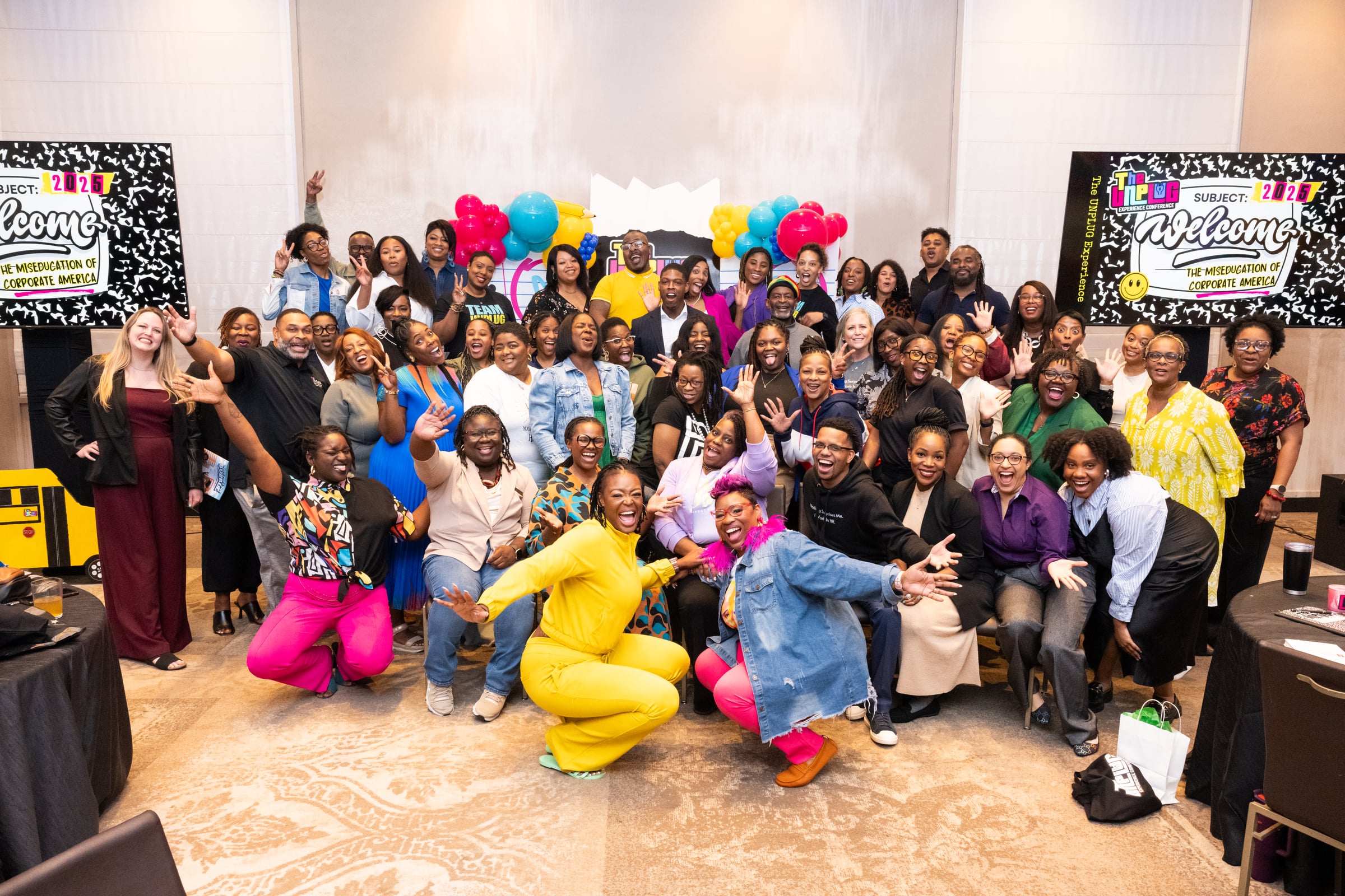 UNPLUG attendees posing together at the 2025 conference