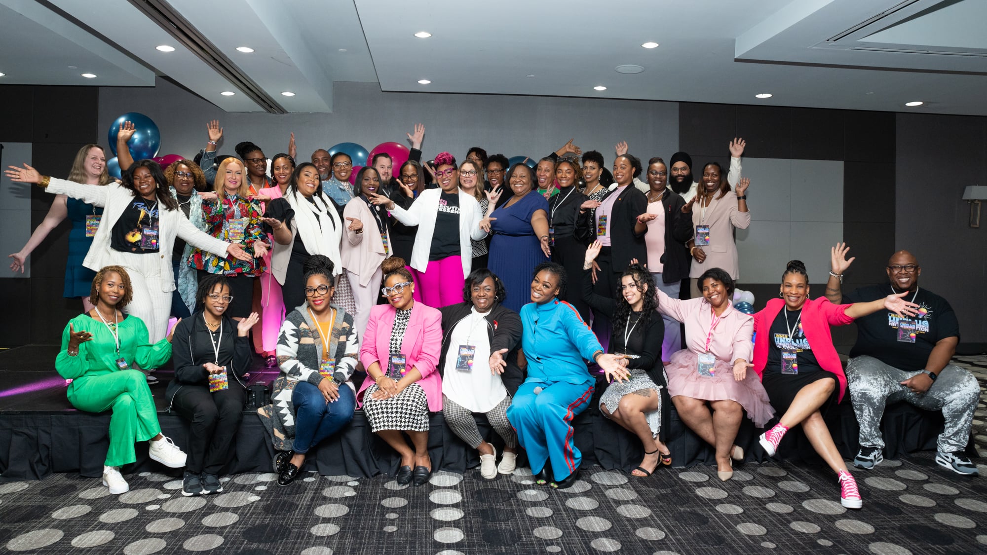 Group photo of professionals at the UNPLUG conference